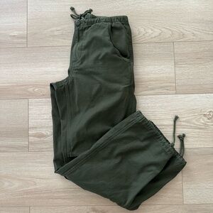 Women’s Olive Drawstring Jogger Pants